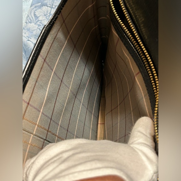 Authentic Burberrys Vintage Black Leather Locking Documents Case w Key Clean! - Picture 2 of 16